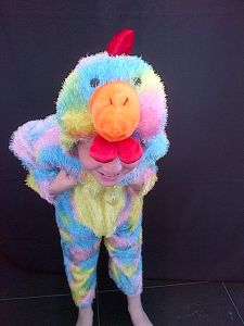 Kids Costumes to Hire - Chicken - Rainbow Suit